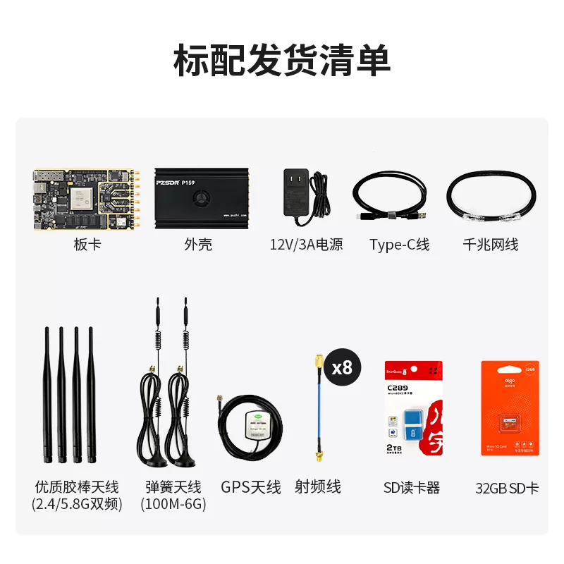 璞致PZSDR 软件无线电 ZU15EG+ADRV9009 16bit ADC & 14bit DAC