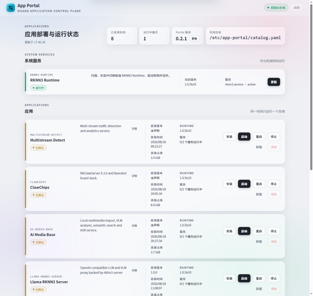 App Portal 控制台界面