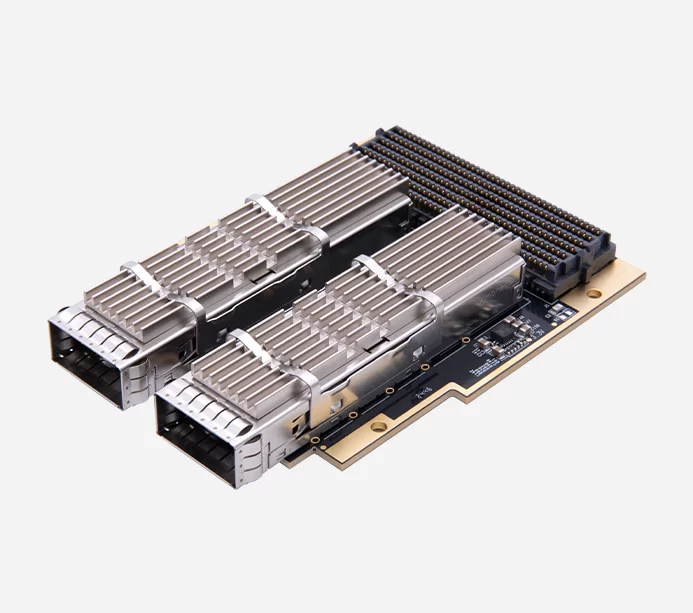 2 路 200G QSFP-DD 光纤模块 FMC+ 卡 FP2516
