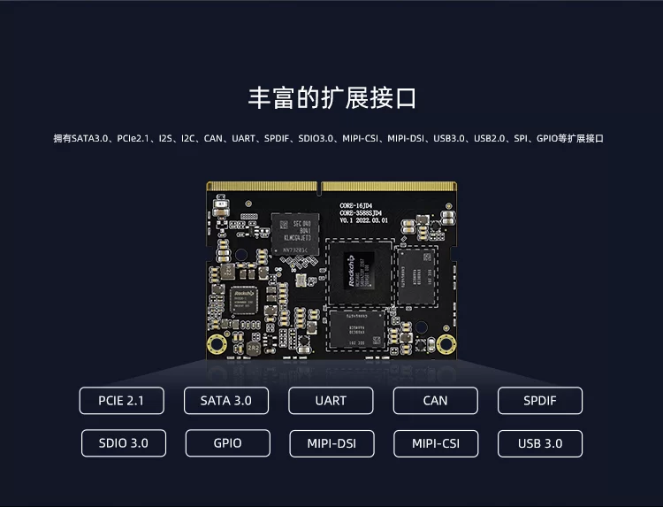 Core-3588SJD4   八核8K人工智能核心板