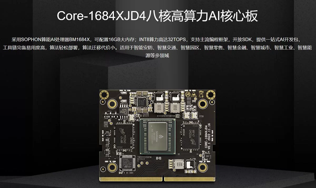 Core-1684XJD4  八核高算力AI核心板