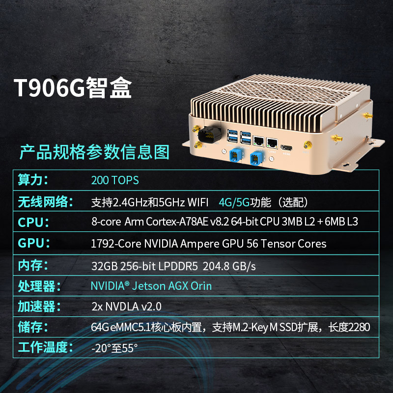 Jetson T906G 英伟达Orin AGX 工业级AI边缘计算设备