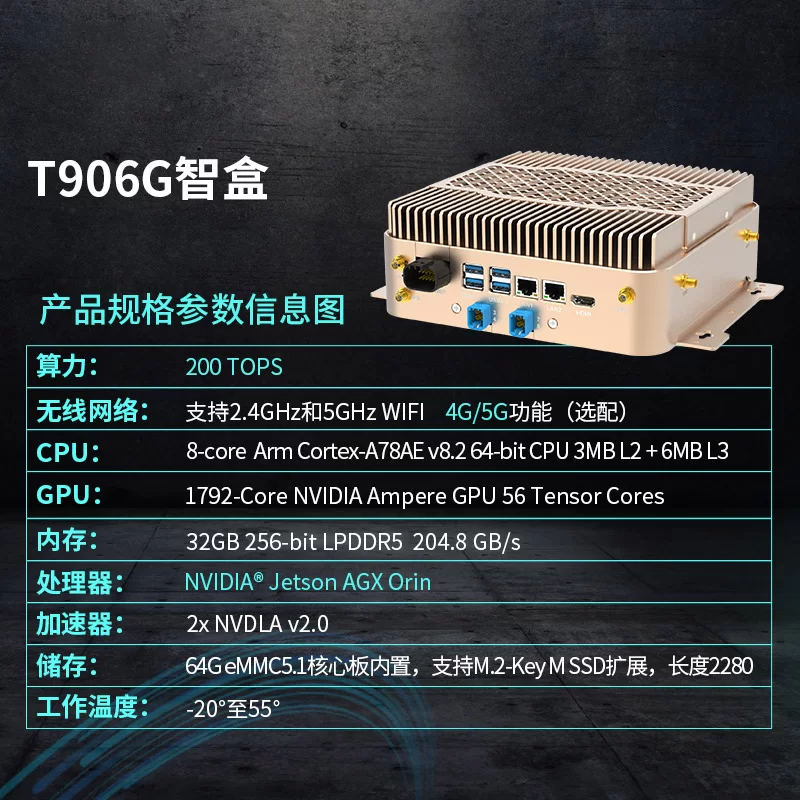 Jetson T906G 英伟达Orin AGX 工业级AI边缘计算设备