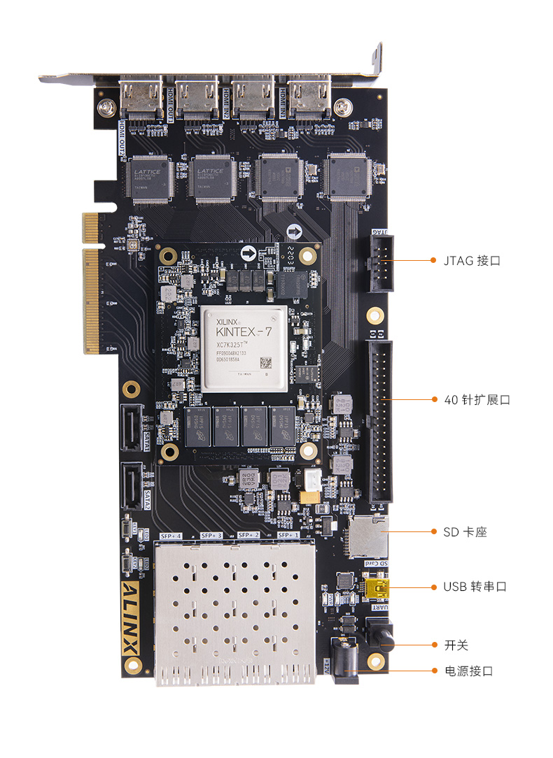 ALINX FPGA开发板Xilinx Kintex7 XC7K325T 7325T 4K视频采集PCIE
