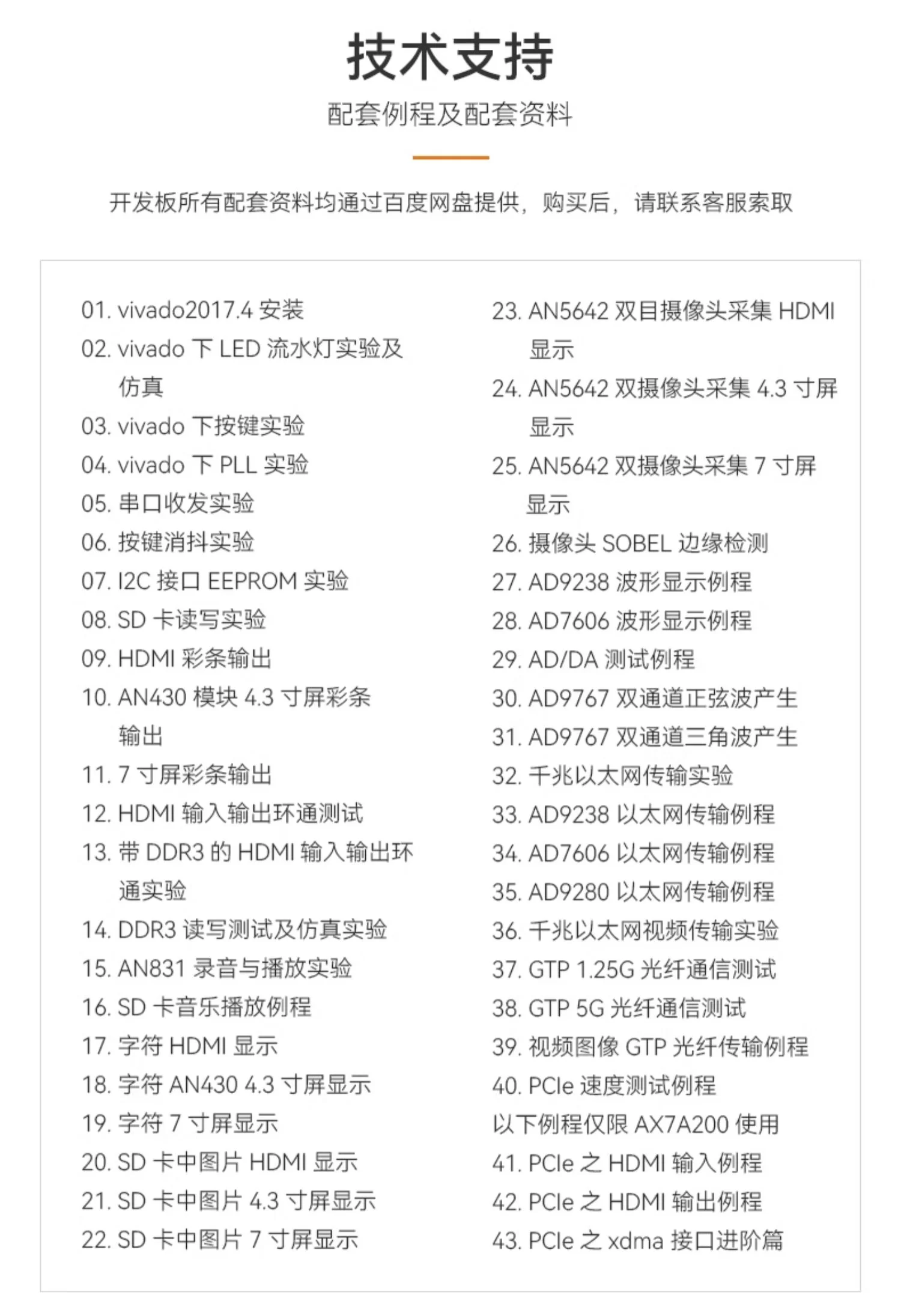 FPGA开发板ALINX黑金 XILINX A7 Artix7 7A200T 35T PCIE光纤HDMI