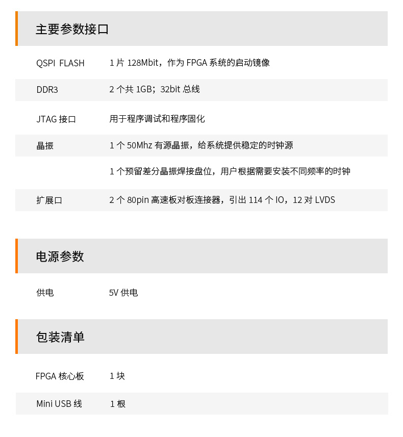 ALINX黑金FPGA核心板Xilinx Spartan7 7050 DDR3 工业级XC7S50