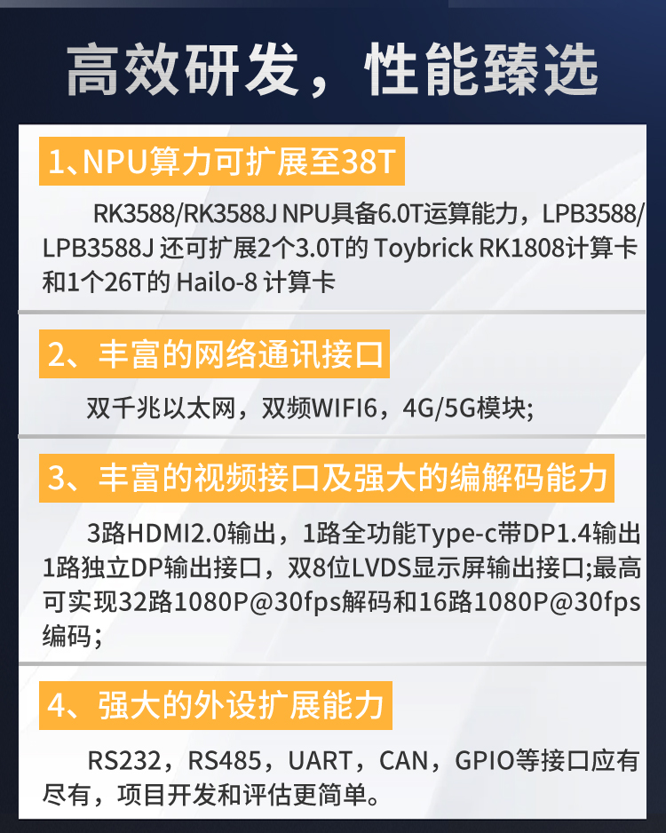 Neardi 瑞芯微 rk3588 智能主机 嵌入式边缘计算工控机 NVR服务器